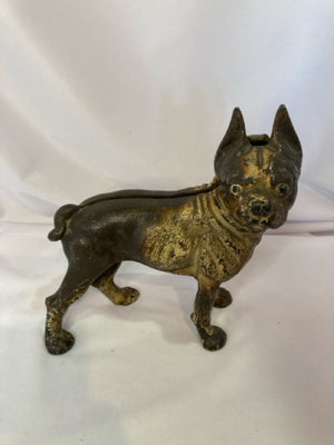 Cast Iron Dog Sculpture