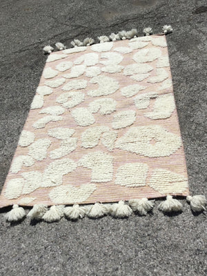 Anthropologie Wool Pink/Gold Rug