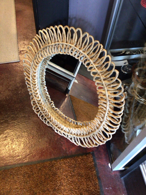 Bohemian Natural Rattan Mirror