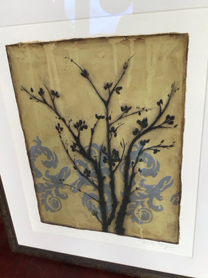 Black/Tan Tree Framed Art
