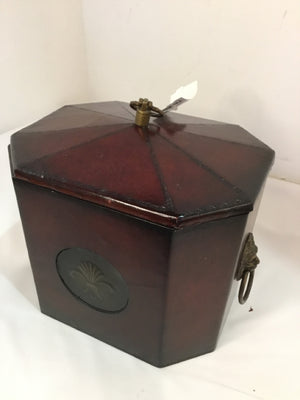 Handled Wood Brown Box