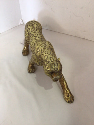 Gold Resin Panther Figurine