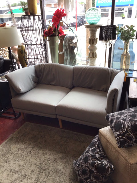 Burrow Polyester Gray Loveseat/Love Seat/Sofa