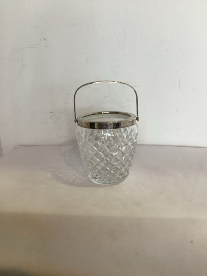 Traditional Clear/Silver Crystal Basket