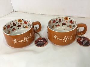 Holiday Orange Ceramic Thanksgiving Mug