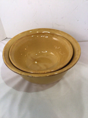 PIER 1 Mixing Gold Ceramic Nesting Bowl Set