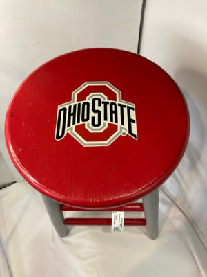 Painted OSU Red/Gray Barstool/Bar Stool