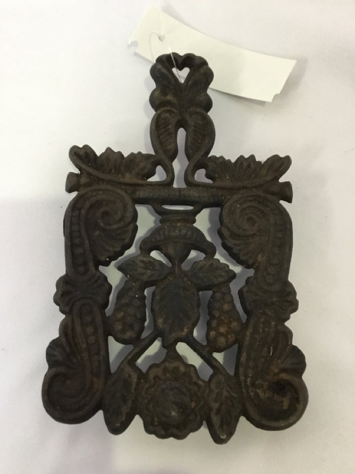 Vintage Black Cast Iron Trivet