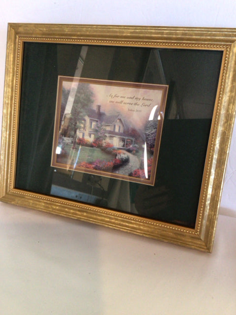 Traditional Green Landscape Framed Art
