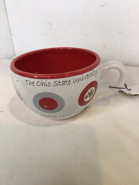 Red/White Ceramic Ohio State Mug