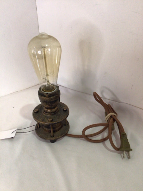 Industrial Antiqued Gold Lamp