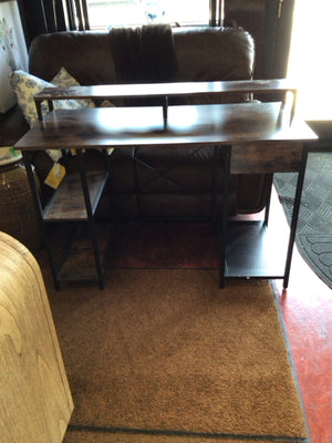 Modern Wood/Metal Brown/black Desk