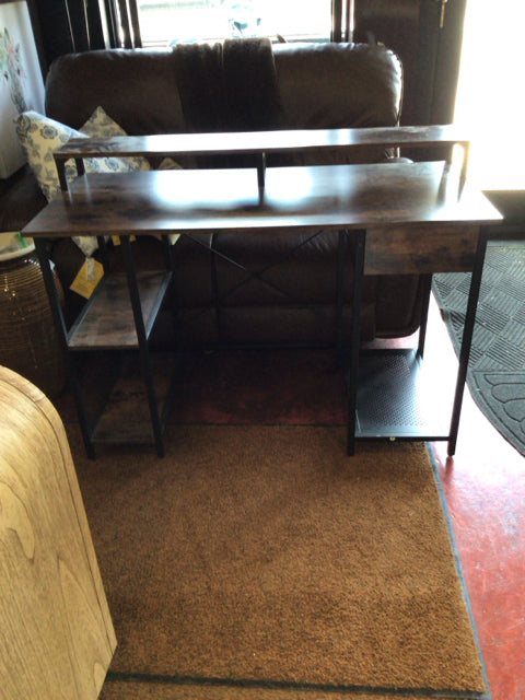 Modern Wood/Metal Brown/black Desk