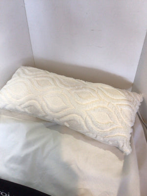 White Faux Fur Bolster Pillow