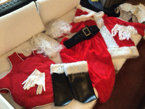 Red/white Polyester Santa Holiday Item