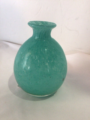 Turquoise Glass Vase