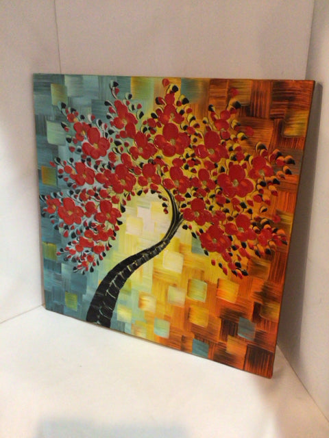Multi-Color Tree Stretch Canvas Art