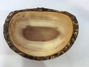 Raw Edge Brown Wood Bowl