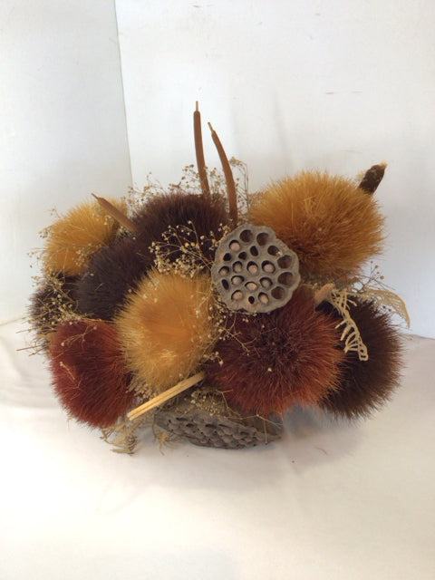 Brown Dried Flowers Floral Arrangement