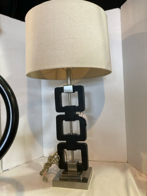 Black Metal & Resin Table Lamp