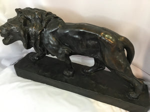 Dalia Black Bronze Lion Sculpture