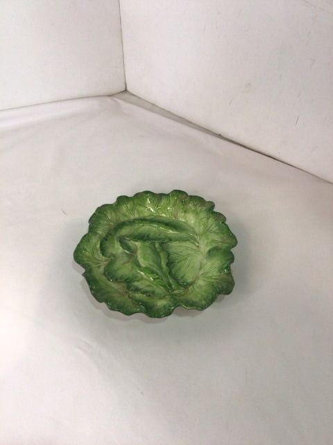 Fitz & Floyd Green Porcelain Leaf Plate