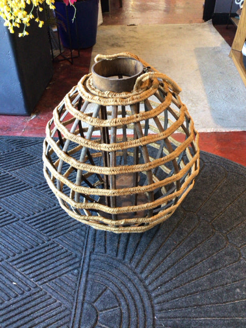 Bohemian Brown Jute Lantern