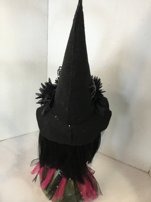 Halloween Gray/Black Witch Head Holiday Item