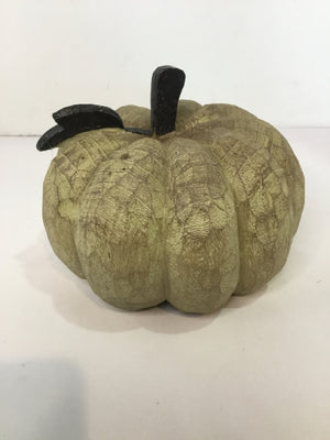 Fall Beige Resin Pumpkin Holiday Item