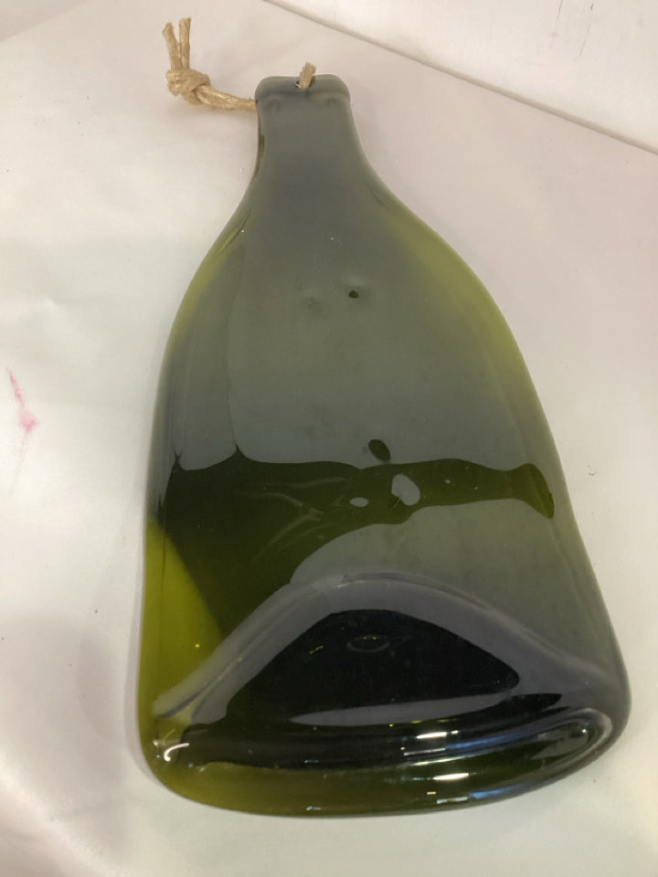 Bottle Green Glass Tray