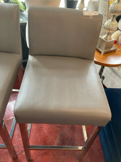 Metal Frame Vinyl seat Gray Barstool/Bar Stool