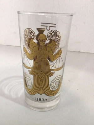 Mid-Century Clear/Gold Glass Glasses