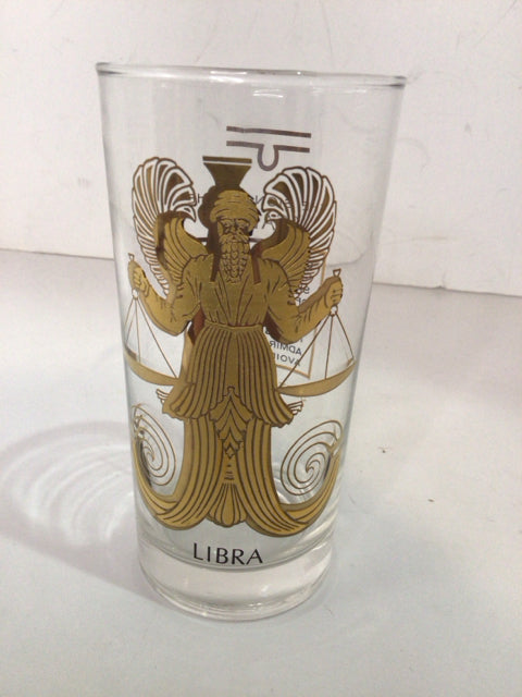 Mid-Century Clear/Gold Glass Glasses