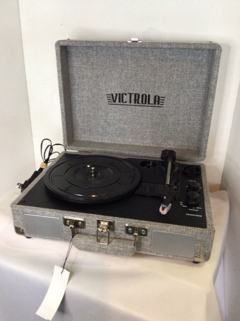 Victrola Portable Gray Record Player