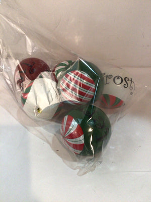 Balls Red/Green Wood Words Holiday Item