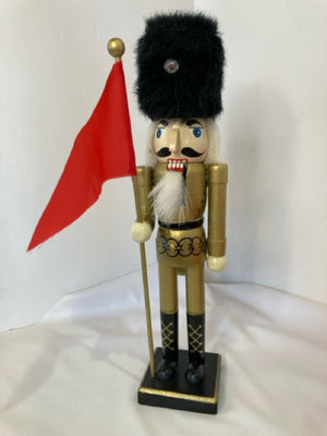 Nutcracker Gold/Red Flag Holiday Item