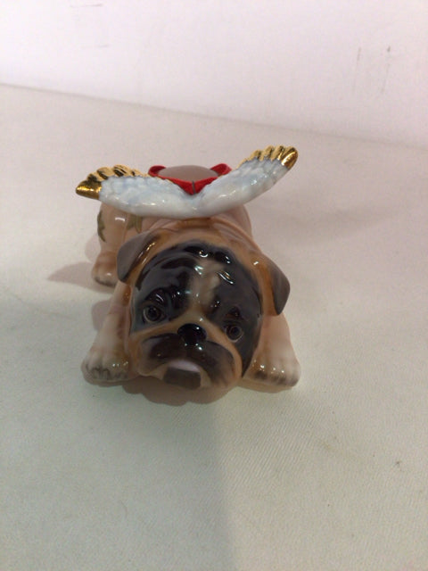 Christmas Multi-Color Porcelain Dog Ornament Holiday Item