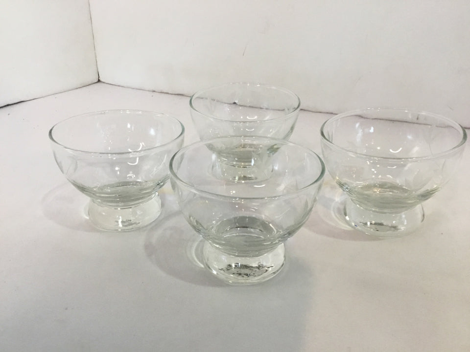 Vintage Clear Glass Sherbet Glasses