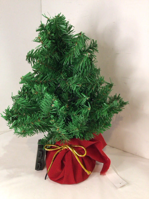 Christmas Green/Red Tree Battery Holiday Item