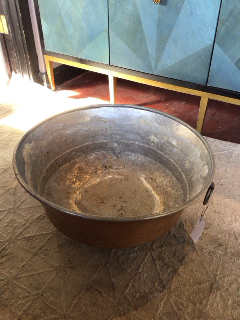 Vintage Gray Copper Bucket