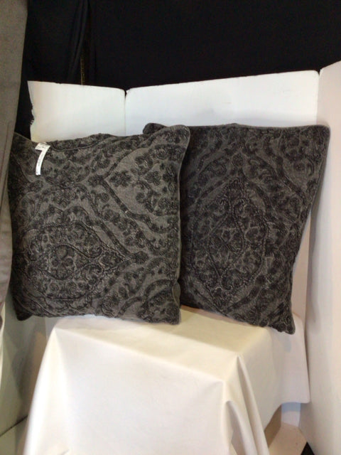 Pair Charcoal Down Cotton Pillow Set