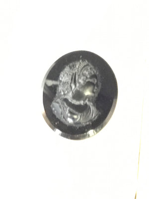 Black Cameo Pin