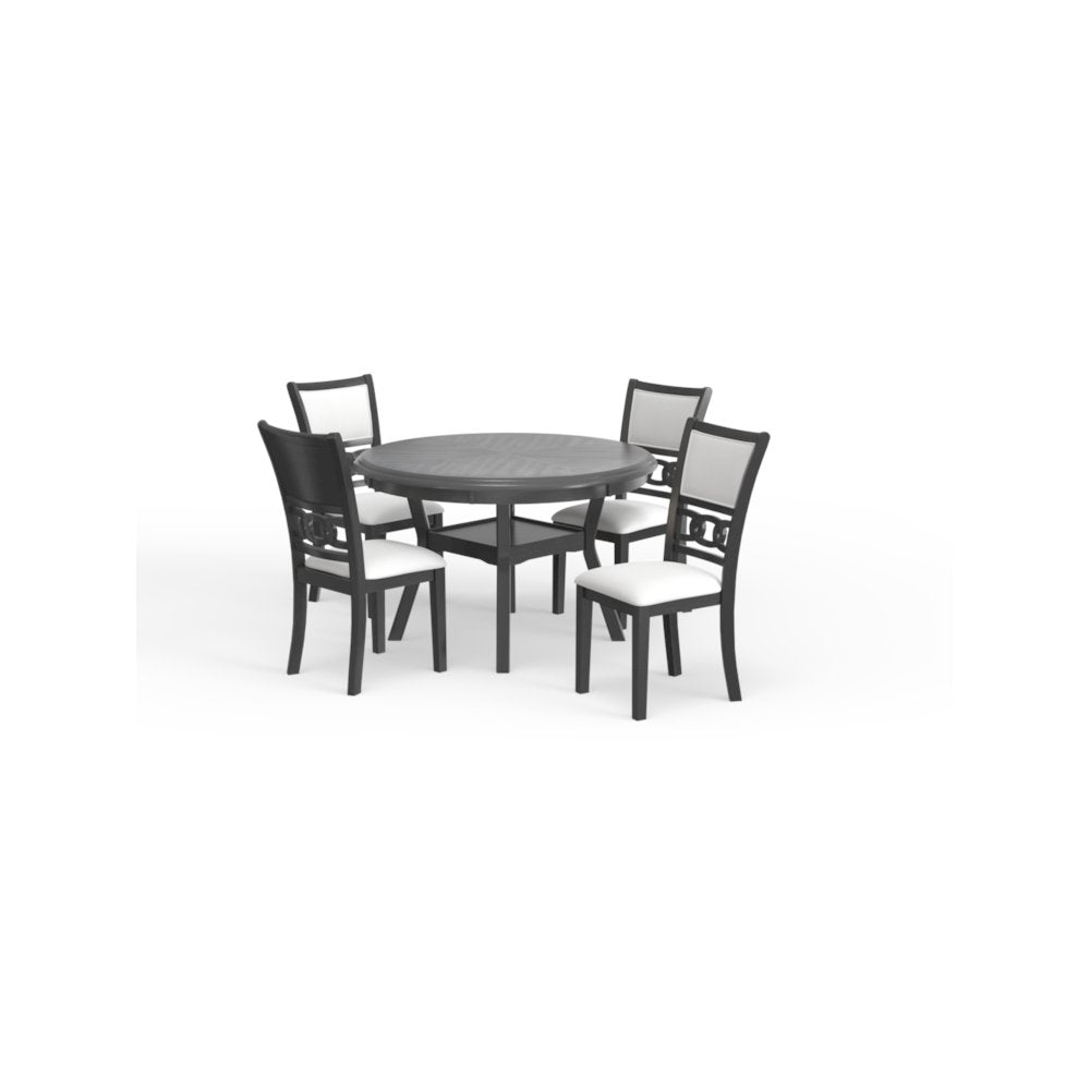 Bison Commerce LLC Pedestal Wood Gray Table w/chairs 7RYPKPNX