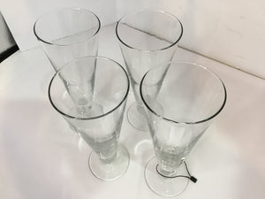 Set of 4 Clear Glass Sport Glasses