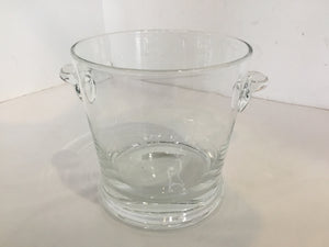 Clear Glass Ice Bucket