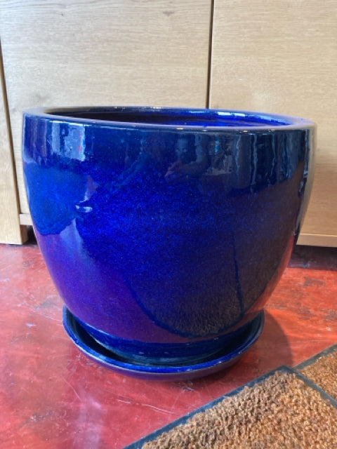Blue Ceramic Planter