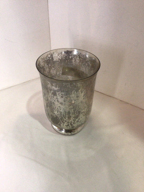 Mercury Glass Hurricane Candle Holder