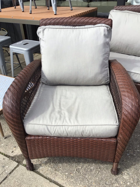 Outdoor/Outside Wicker Brown Chair