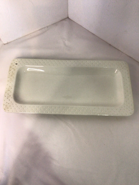 Nora Fleming Rectangle White Ceramic S'mores Platter