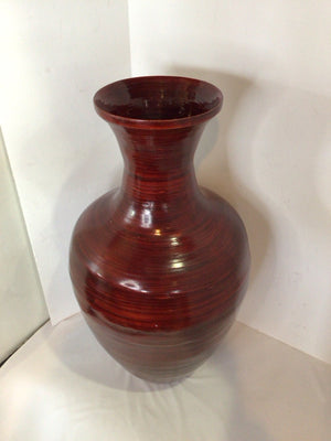 Red Wood Vase